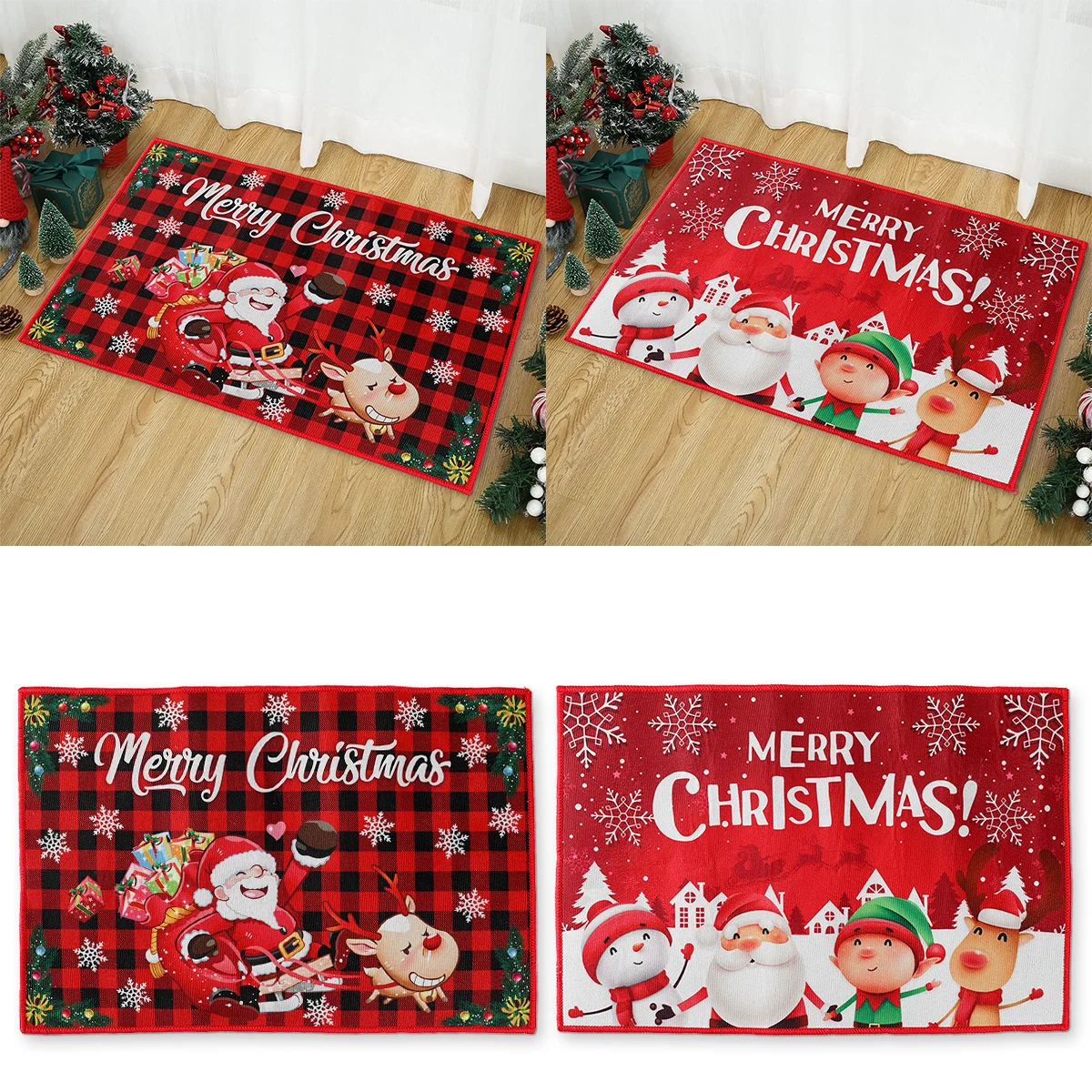 Christmas Doormat Santa Claus Carpet Merry Christmas Decorations For Home 2024 Xmas Navidad Natal Gifts Happy New Year 2025