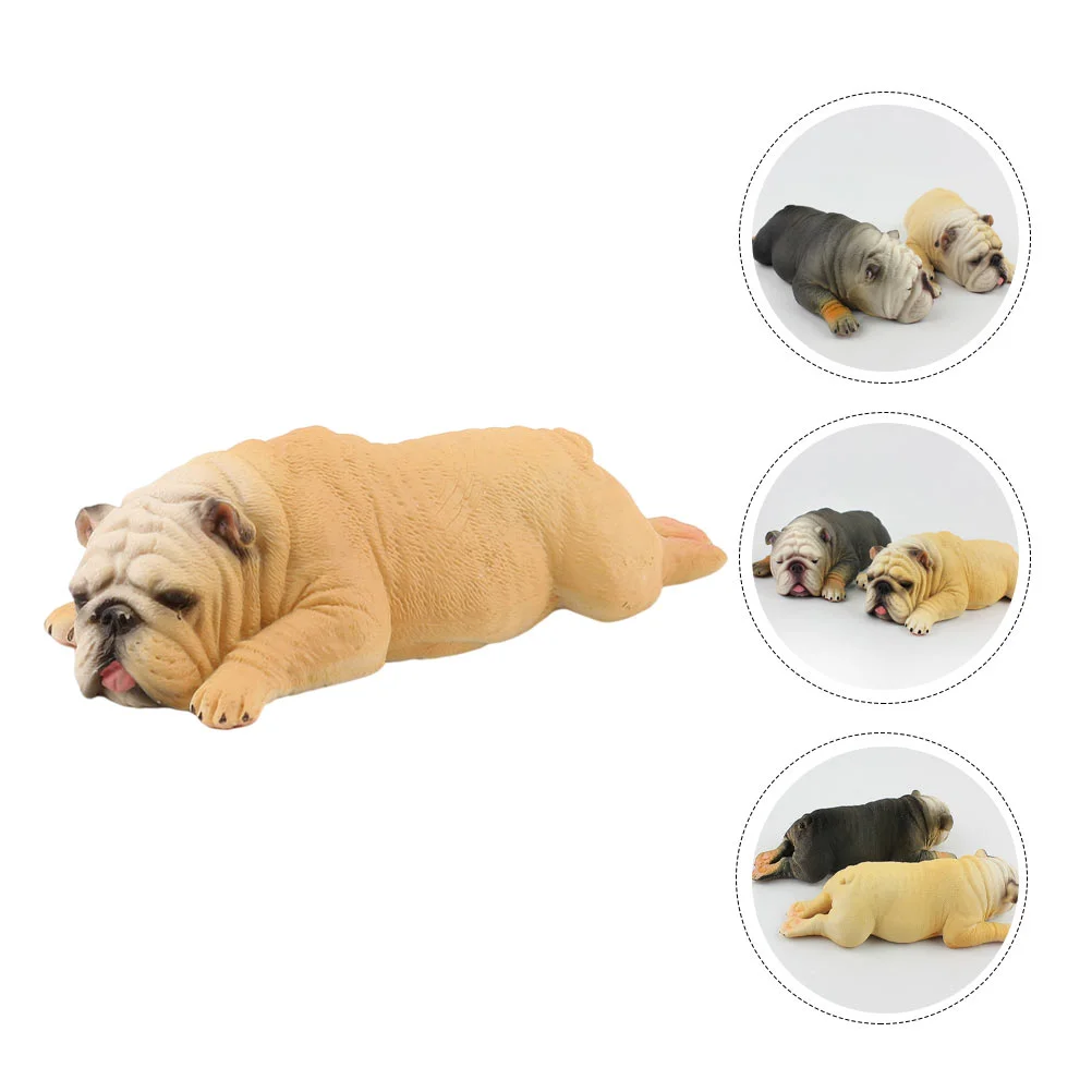 

Bulldog Ornament Puppy Shape Figurines Desktop Children’s Toys Animal Dogs Animals Simulated Plastic Childrens