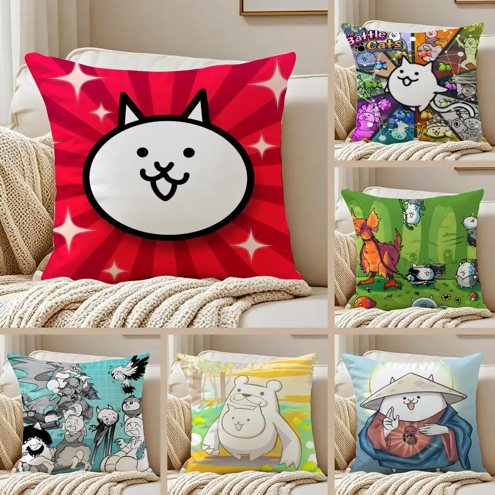 Cute Japanese Game T-The Battle Cats Cushion Cover Pillowcas