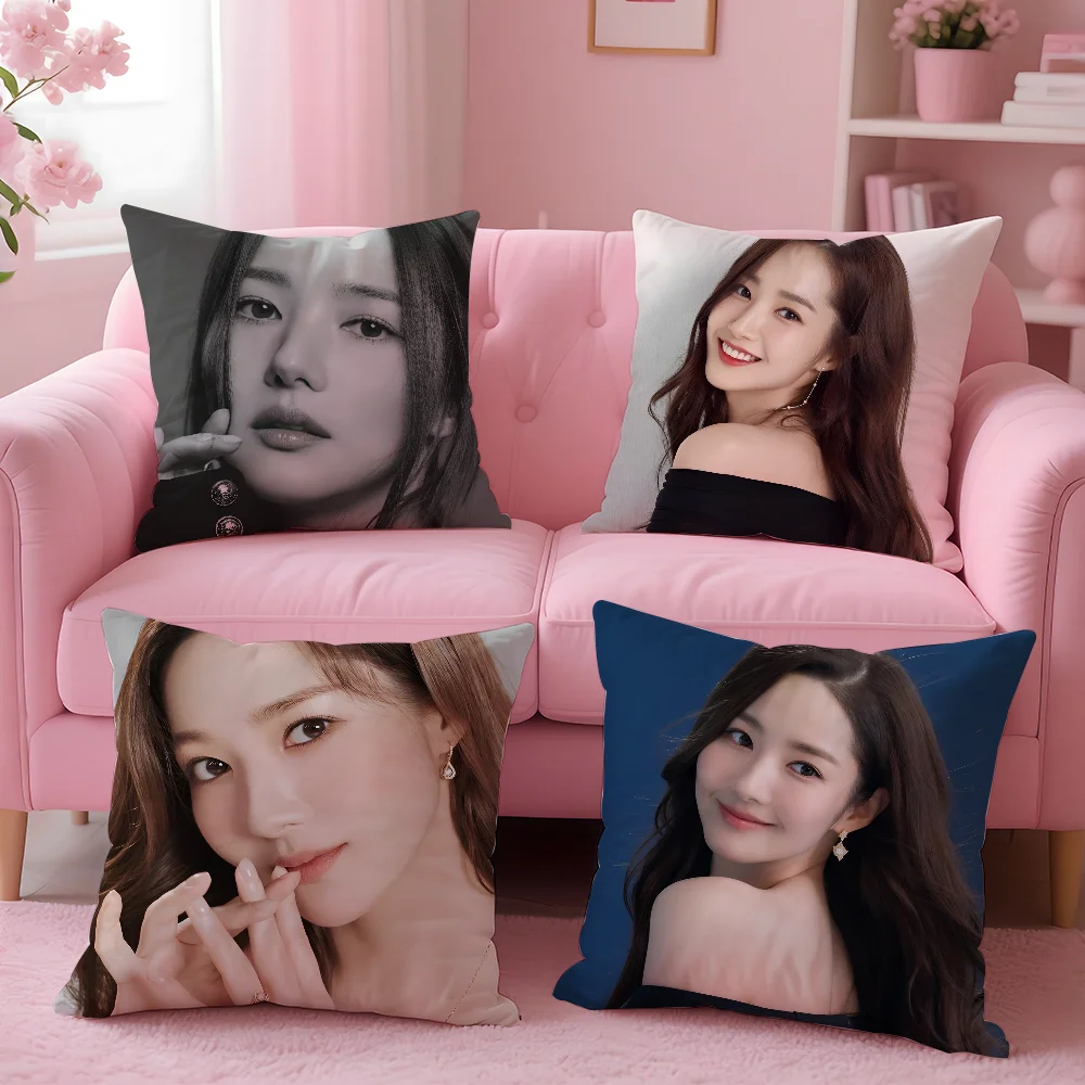 

Park Min-Young KOREAN STAR Pillow Case Anti-dustmite Pillowcase Invisible zipper silky short plush Sofa cushion cover