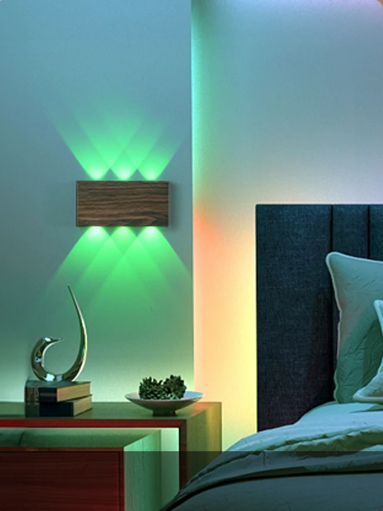 LED Remote Control Charging Wall Lamp Modern Simple Touch Dimming 12 Colors Wiring Free Installation Indoor Atmosphere Lighting