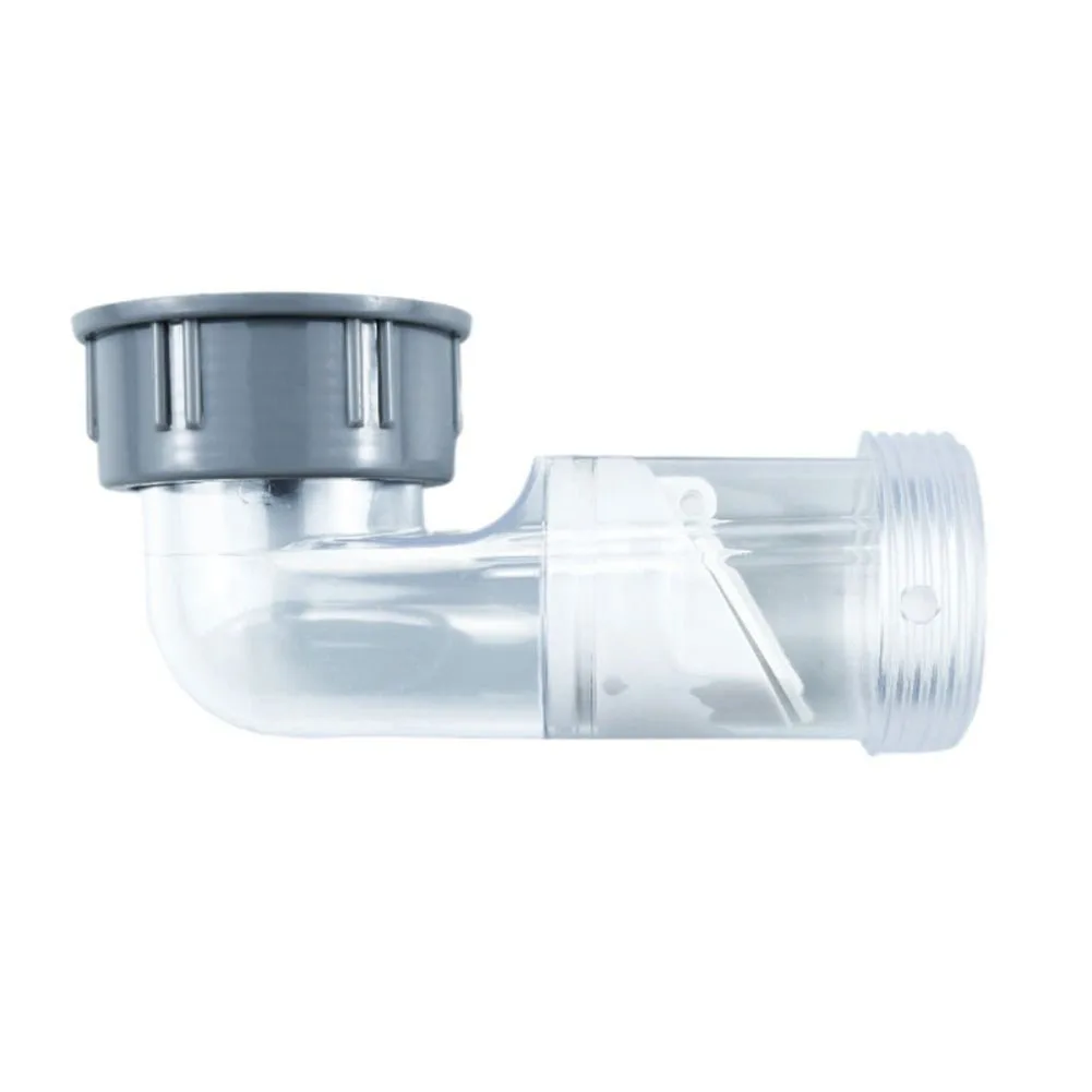 1pc Kitchen Deodorizing Elbow Check Valve Lateral Side Drain Pipe 45mm Transparent Wash Basin Sink Drain Downpipe Joint Hose Fit