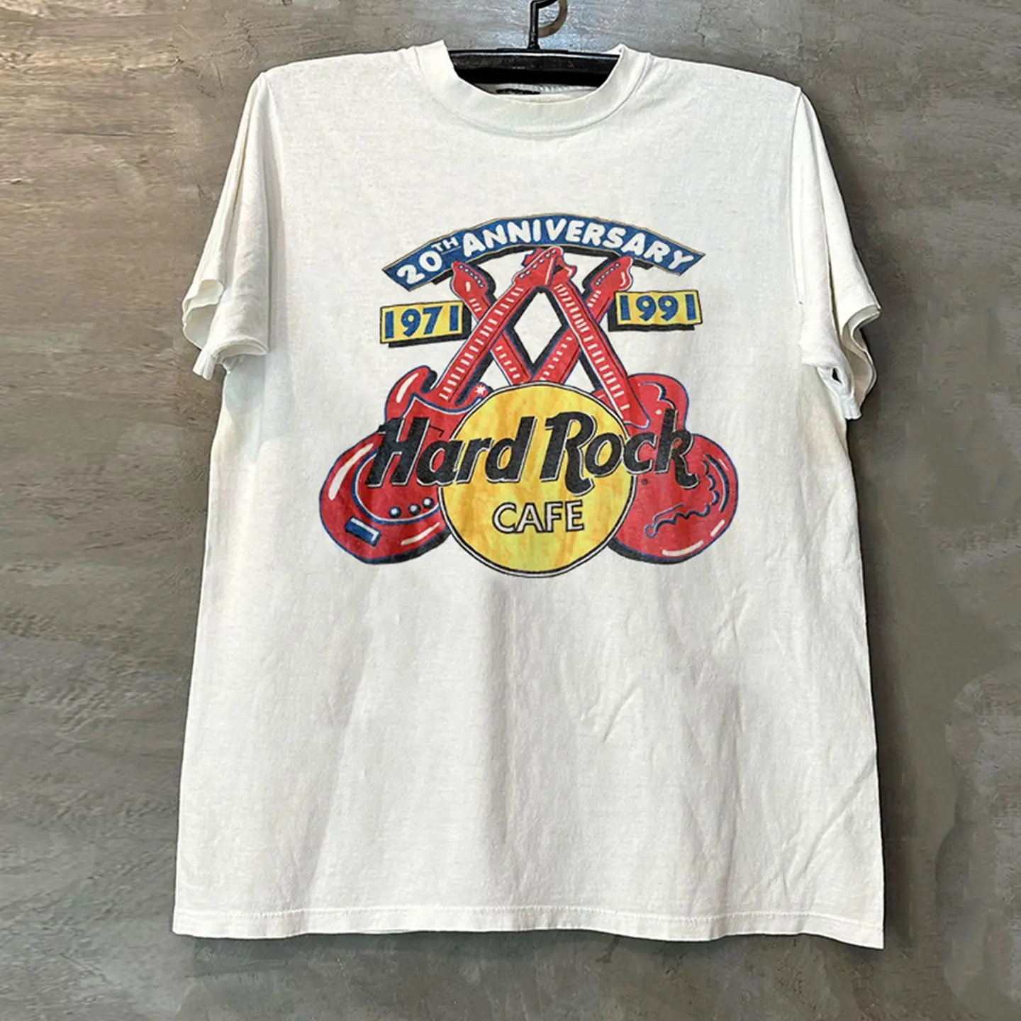 Hard Rock Cafe Hard Rock Theme Restaurante Camiseta de manga corta Cec Premium American Retro Media manga Tide