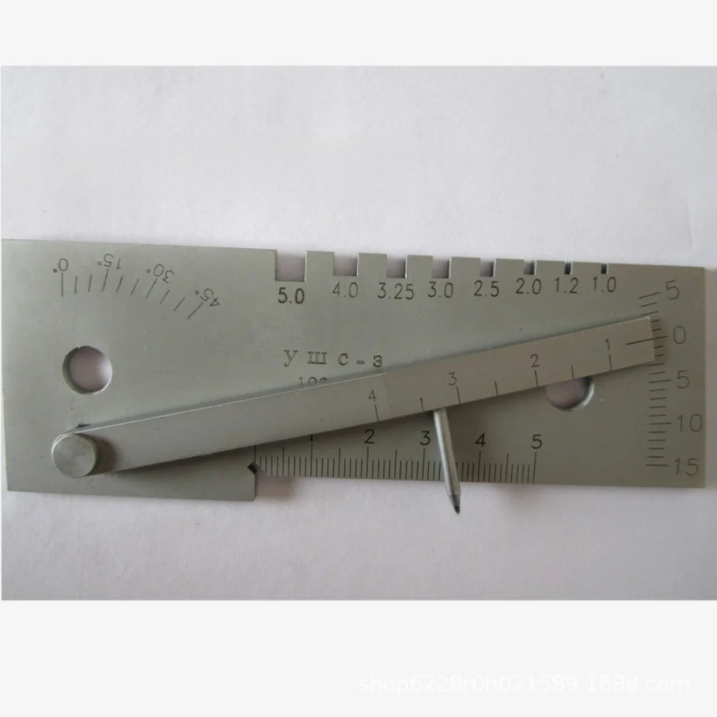 Multi use welding gauge for measuring pipe weld seam depth bevel angle joint defects and electrode diameter control tool