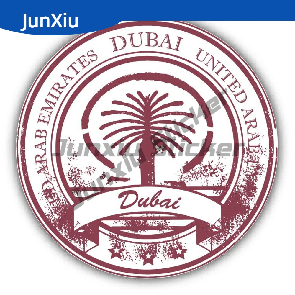 

Dubai United Arabian Emirates Stamp Travel Sticker Car Laptop Trolley Case Motorcycle Helmet Wall Bumper Cover Scratches Decal