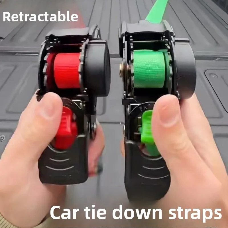 Retractable car fixed straps Automatic recycling tensioner Motorcycle luggage fixed straps Cargo straps