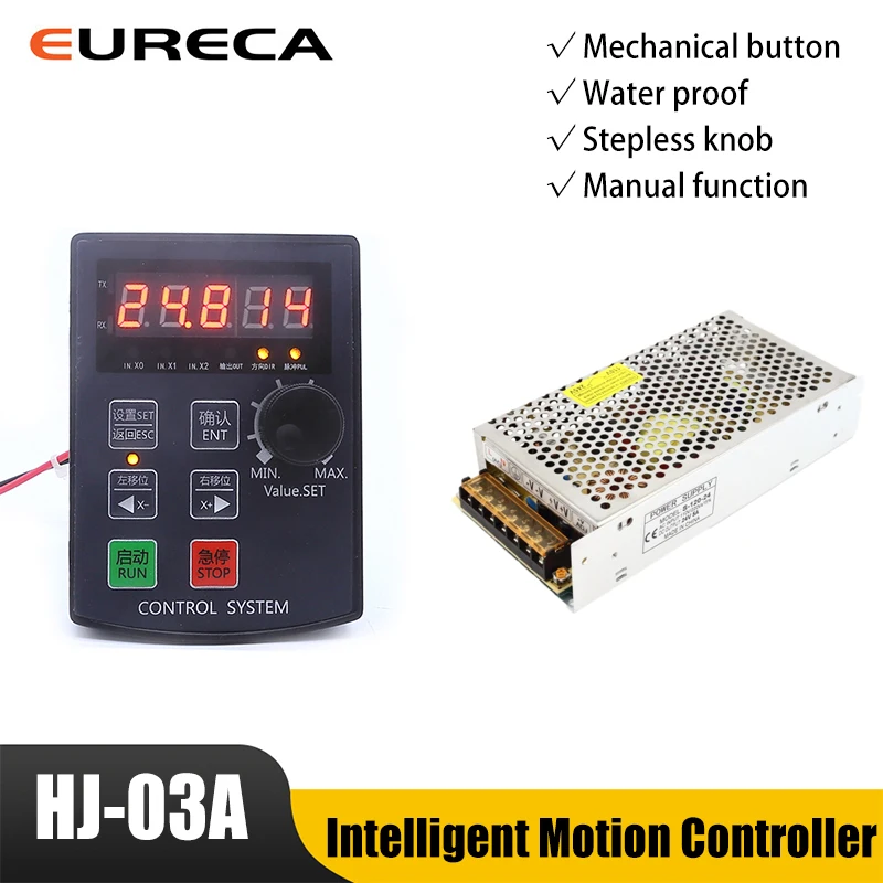 

HJ-03A CNC Controller Servo Stepper Motor Single-axis Intelligent Adjustable Speed Multiple Program Control System Woodworking