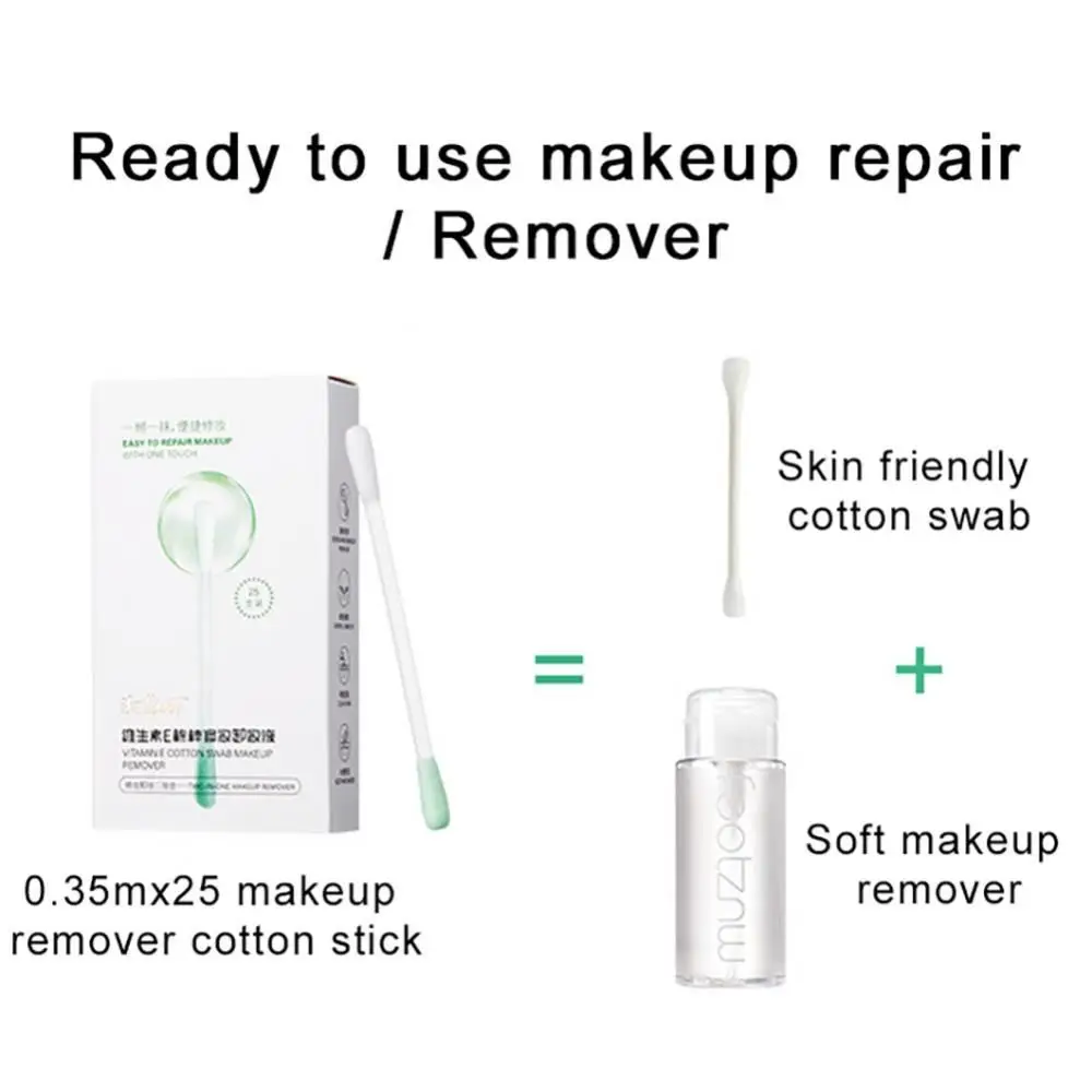 Zachte Vrouwen Make-Up Tool Reiniging Vloeibaar Water Wattenstaafjes Make-Up Verwijderaar Wattenstaafje Make-Up Details Reiniging Make-Up Remover Stick