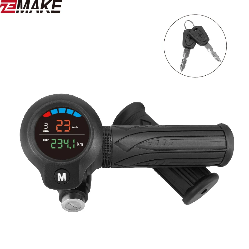 Bike Electric Scooter Accelerator Display Ebike Throttle Digital Monitor For Bicycle 24v36v48v60vElectric Scooter Trigger Zemake