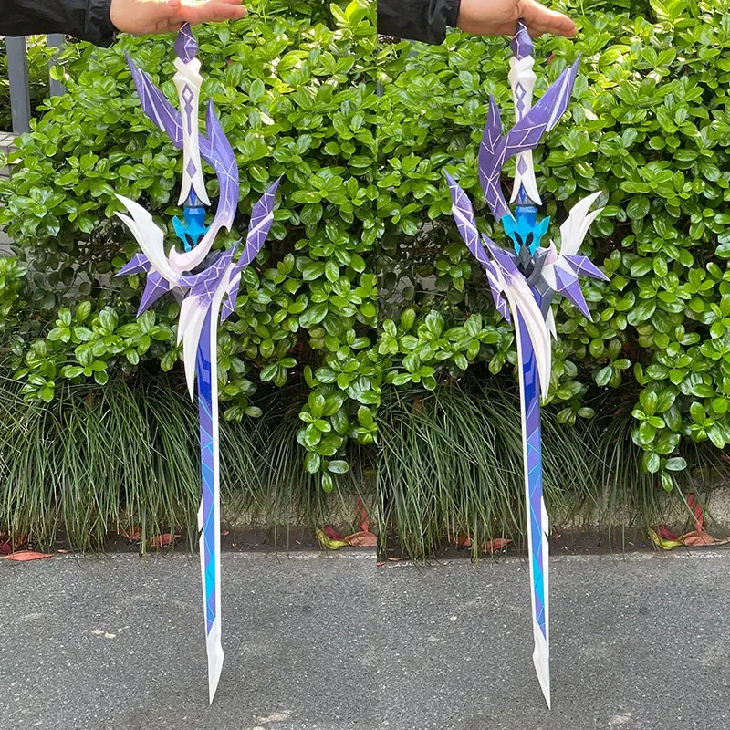 Game Genshin Impact Skirk Cosplay Azurelight Sword PU Weapons Porps for Halloween Christmas Fancy Party Costumes Accessories