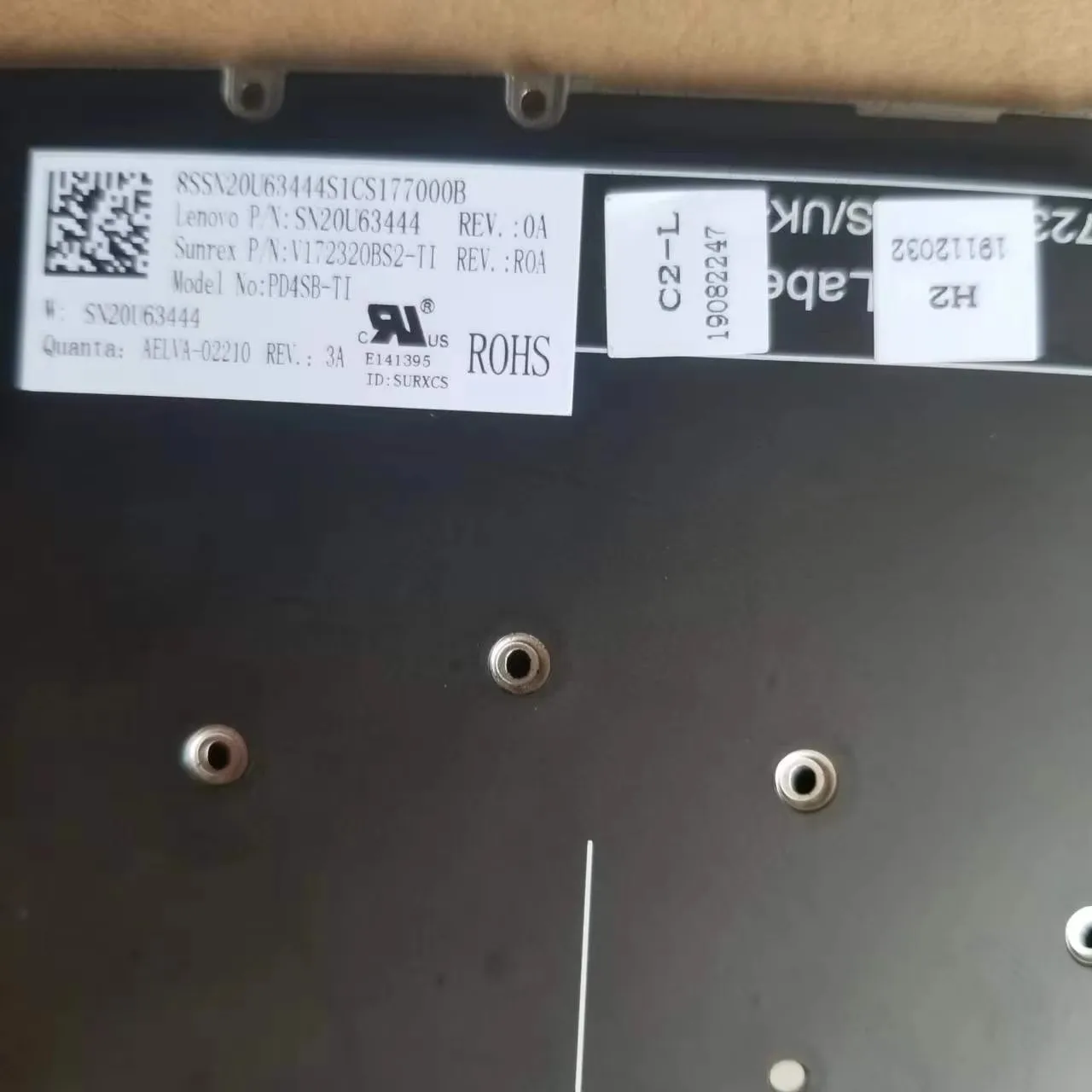 لوحة مفاتيح لينوفو يوغو 530-14 530-14IKB رمادي مع إضاءة خلفية بدون إطار تخطيط تايلاندي