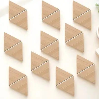 

20pcs Diy Handcraft Painting Materials Unfinished Bamboo Slices Triangle Chips For Gift Tags Hanging Ornaments Craft