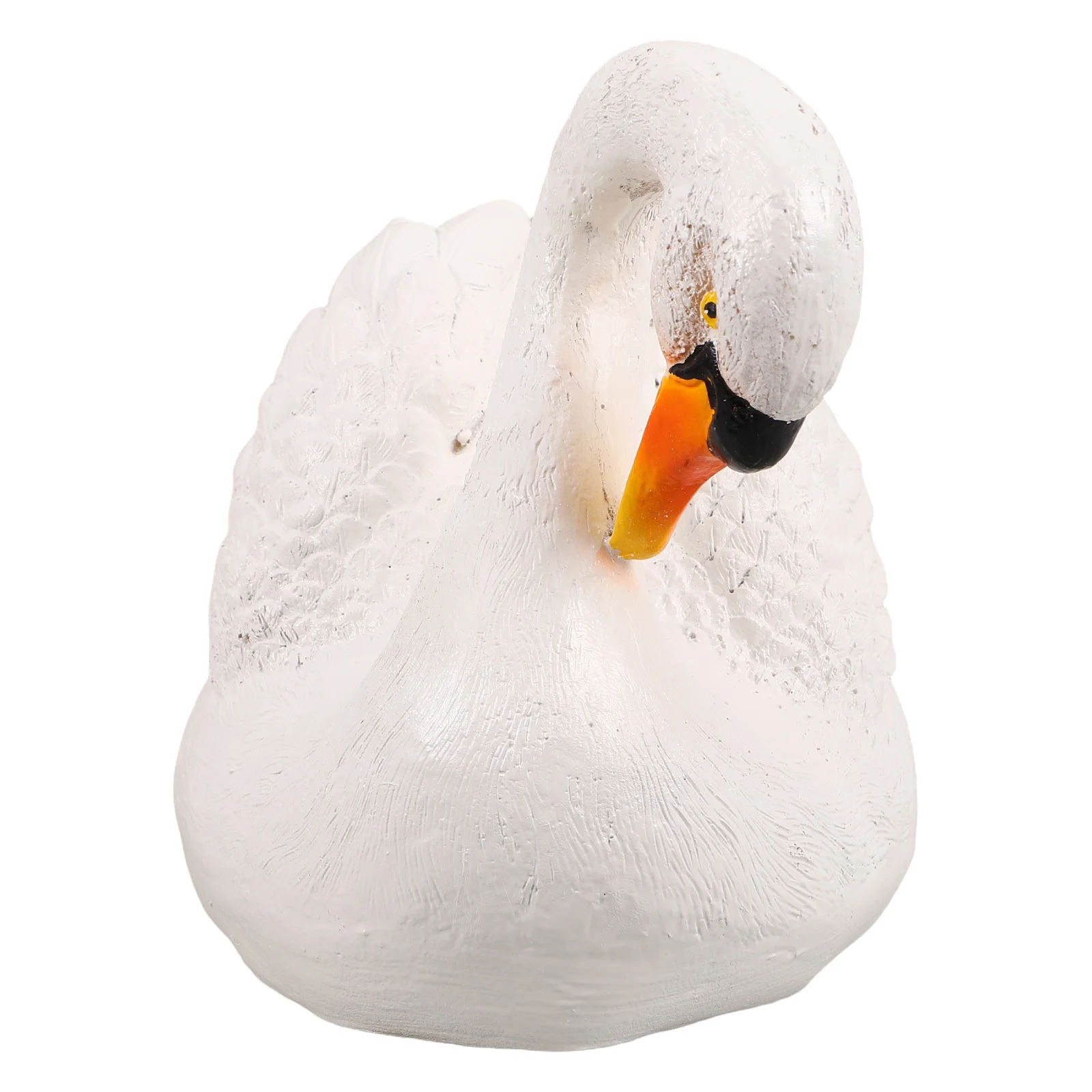 

Swan Sculpture Outdoor Garden Decoration Realistic Floating Swan Resin Ornament Courtyard Lawn Elegant Bird Decor