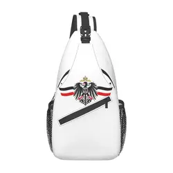 Mochila de hombro cruzada con bandera del Imperio Alemán, bolso con estampado de águila Imperial, mochila de viaje y senderismo