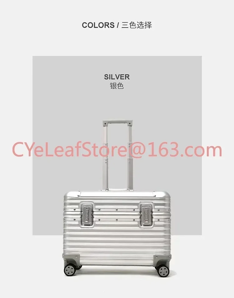 forTravel Bags Business Carry On Aluminium Pilot Case Luggage Suitcases Trolley Pilot Case