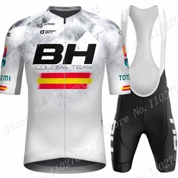 White BH Coloma Team 2024 Cycling Jersey Set Mens Short Sleeve Red Clothing Road Bike Shirts Suit Bicycle Bib Shorts MTB Maillot