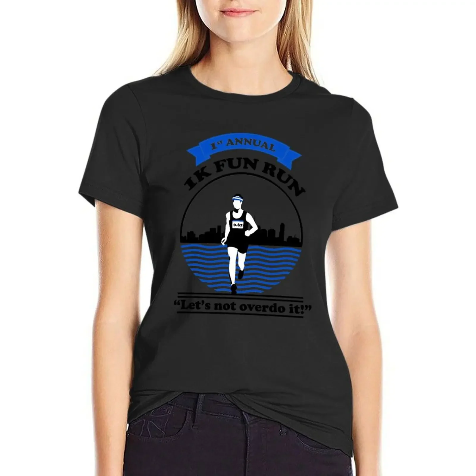 

1K Fun Run T-Shirt tops sweat kawaii clothes t shirt for Women