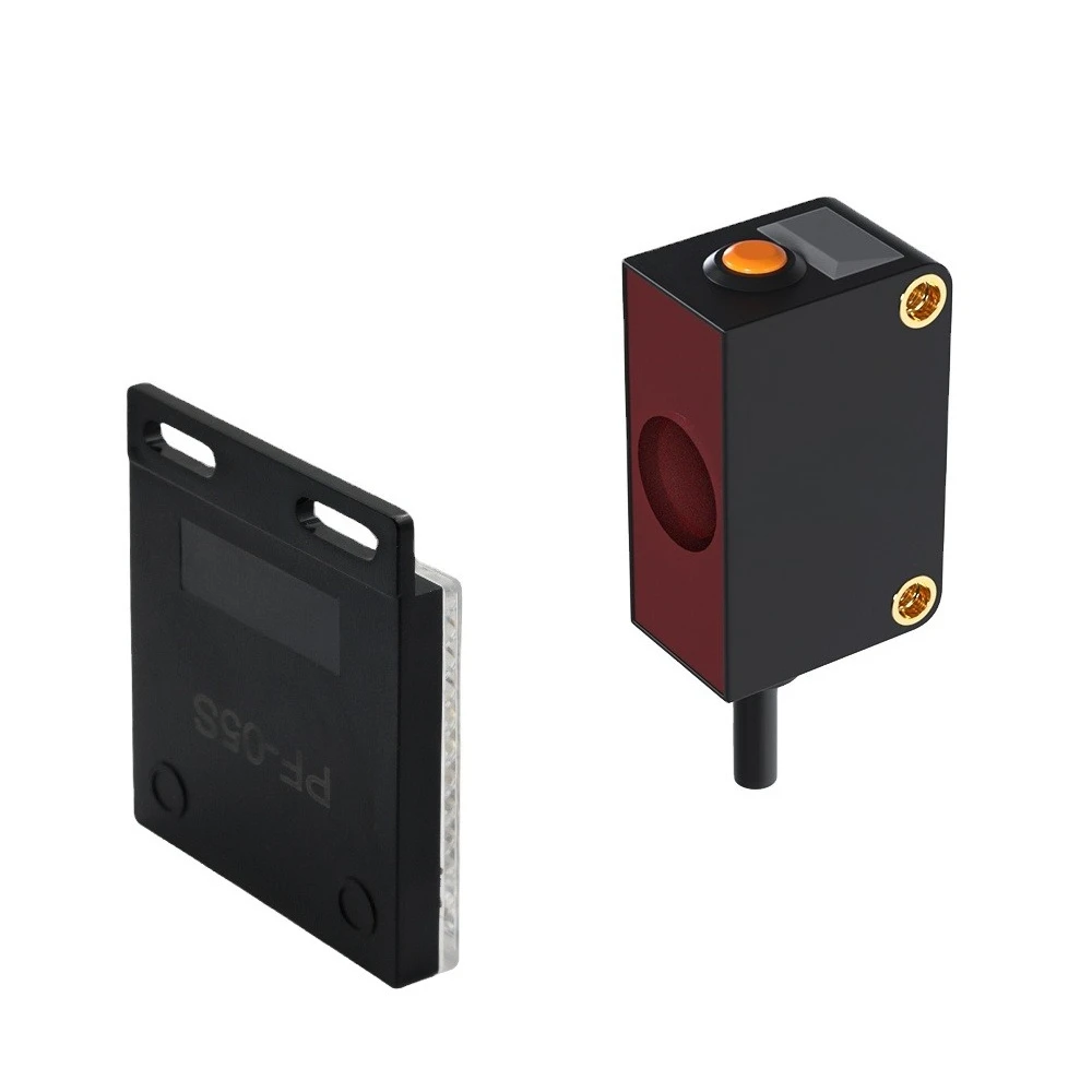 Photoelectric Switch Sensor DC12-24V 2m Retroreflective Square Photoelectric Sensor