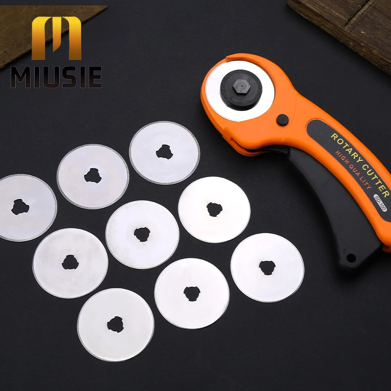 

MIUSIE 45 мм роторный резак для кожаной ткани, резак для шитья, режущее колесо для ткани с предохранительным замком для шитья ткани, искусства DIY