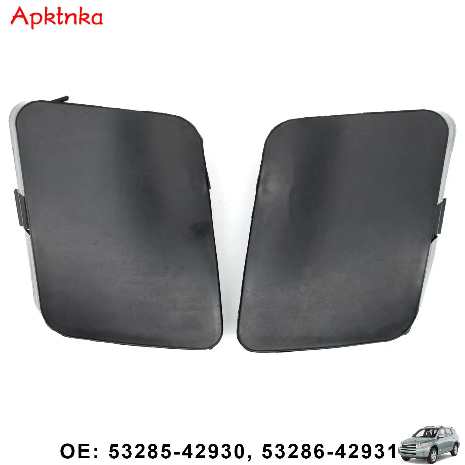 2pcs For Toyota RAV4 XA30 2006-2008 Front Bumper Tow Hook Cover Eye Towing Caps Trailer Right Left Lid 53285-42930 53286-42931