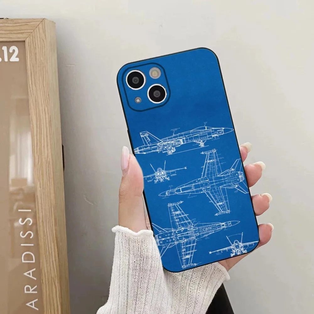 Aircraft Helicopter Airplane Pilot Fly Phone Case For iPhone 15,14,13,12,11 Plus,Pro,Max,XR,XS,X,7,8 Plus,SE,Mini Silicone Soft