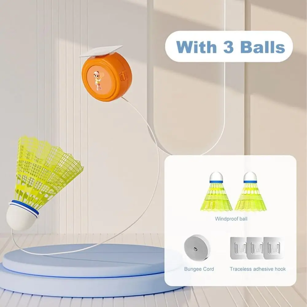 

3-pack Badminton Trainer Set Adjustable Automatic Rebound Single Player Badminton Durable Portable Badminton Practice Aid Tool