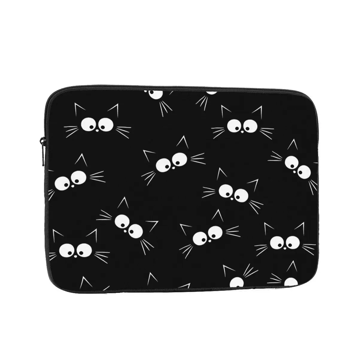 Cute Black Cat Pattern Notebook Laptop Bag Case Pouch 10 12 13 15 17 Inch For Macbook Air Pro Tablet Shockproof Case Bag