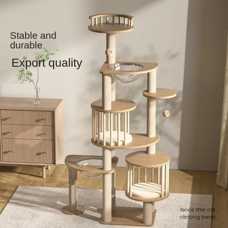 

Cat Furniture Toy Cat Climbing Nest Cat Tree One Grab Tree Space Capsule Jumping Platform Climbing Large Non-solid Wood