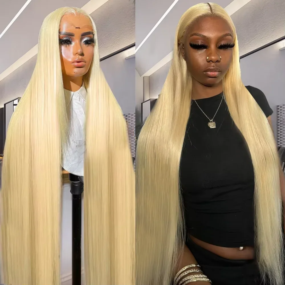 30 inch 613 Blonde 13x6 Lace Front Wig Human Hair Wigs Straight 613 Lace Frontal Wig Brazilian Blonde 13x4 Lace Front Wig