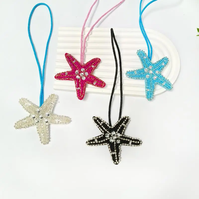 Сумка-брелок, декоративная 3D нашивка в виде ракушки морской звезды и стразов для DIY.