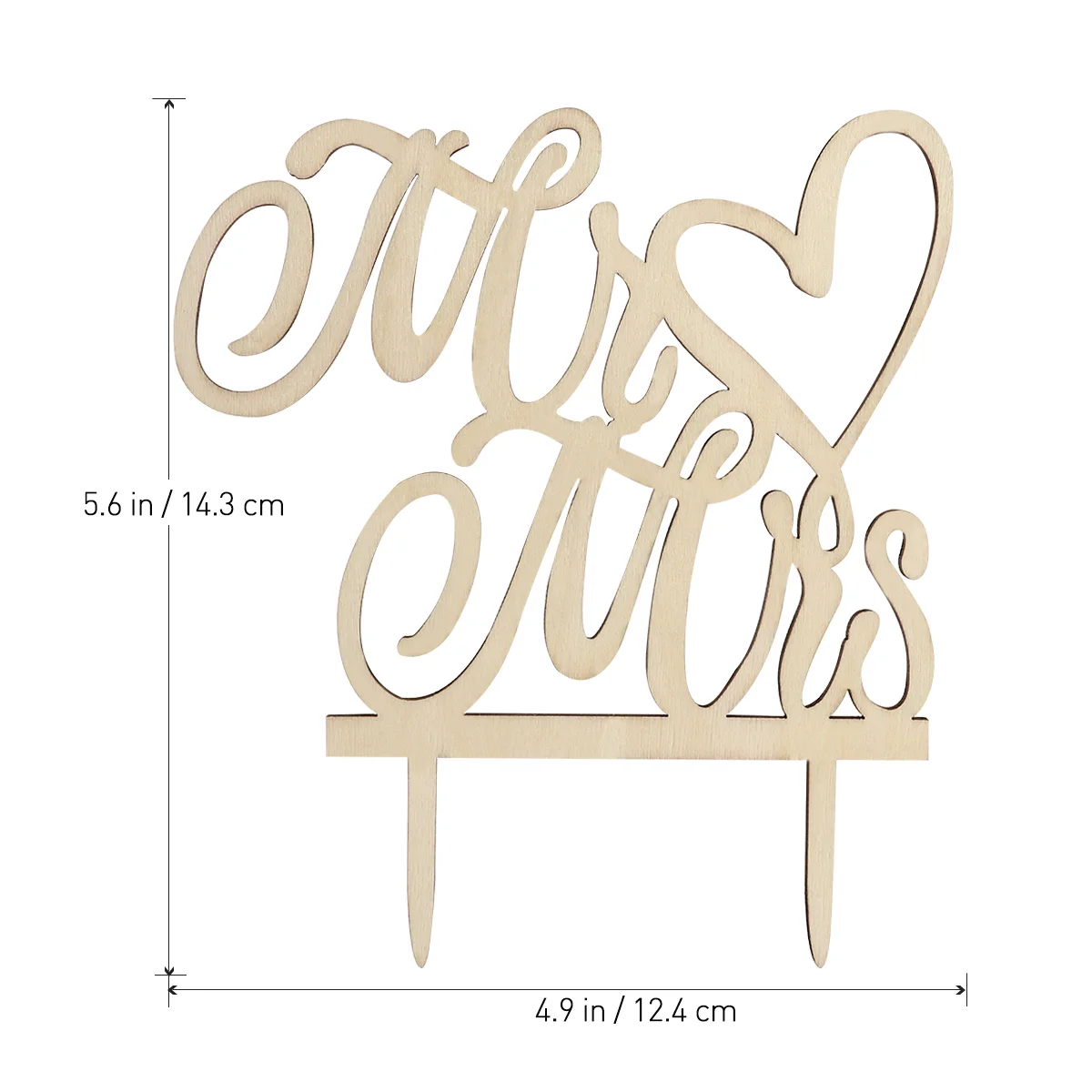 Cake Topper Handgemaakte Houten Bruiloft Decoraties Vintage Handleiding Retro Stijl Toppers Houten Mooie Design Bruid