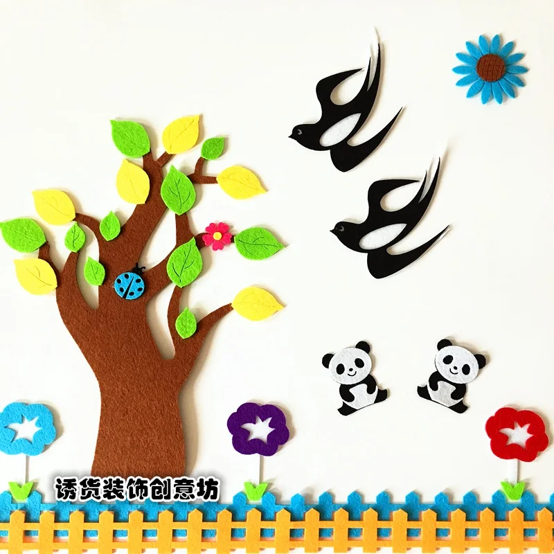 [LULU026]3D Foam Craft Cartoon lavagna Wall Decor con adesivi murali rimovibili per aula, scuola e casa