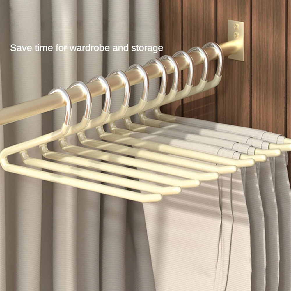 Dip Plastic Pants Rack para mulheres, Rack de roupas telescópico, Guarda-roupa multi-camada, Armazenamento de dormitório