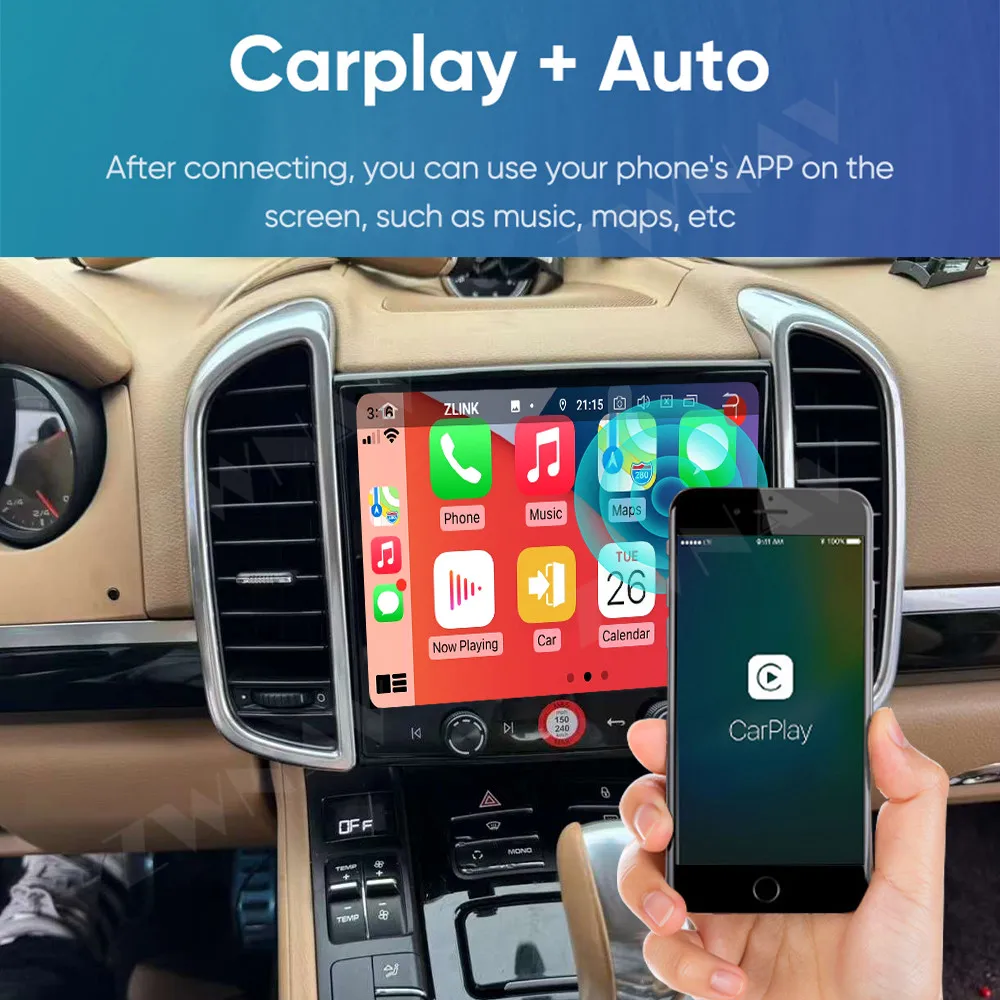 Android12 carplay 8.4 بوصة تعمل باللمس لبورشه كايين 2010-2017 سيارة لتحديد المواقع والملاحة مشغل وسائط متعددة رئيس وحدة ستيريو