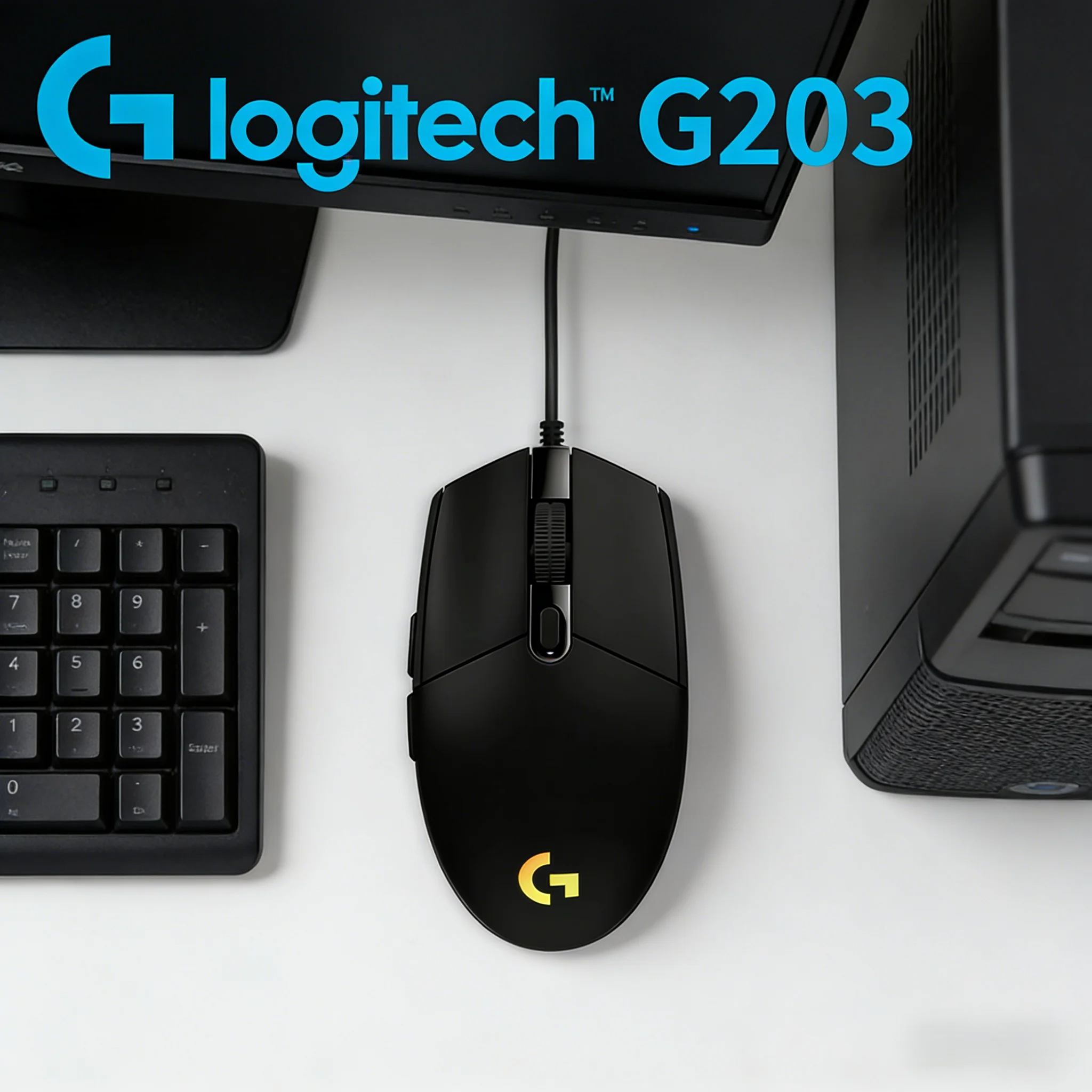 

Logitech G203 85g Lightweight Wired Gaming Mouse RGB Backlit Ergonomic for PC Laptop Gaming & Office Home Daily Use