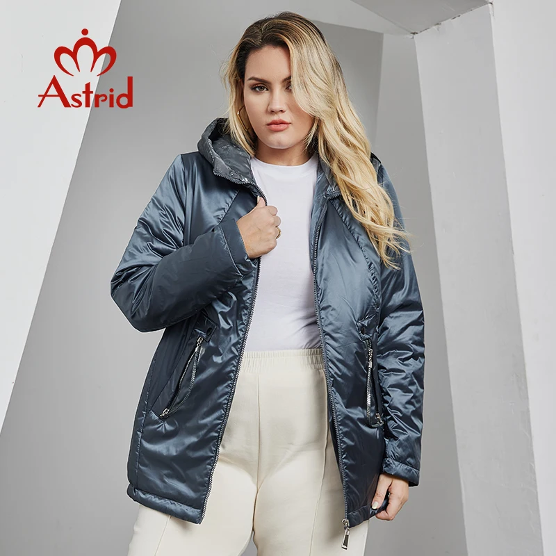 Aster D-Chaqueta larga de algodón y fina para mujer, Abrigo acolchado con capucha, Parka cálida, ropa de talla grande, prendas de vestir nuevas,