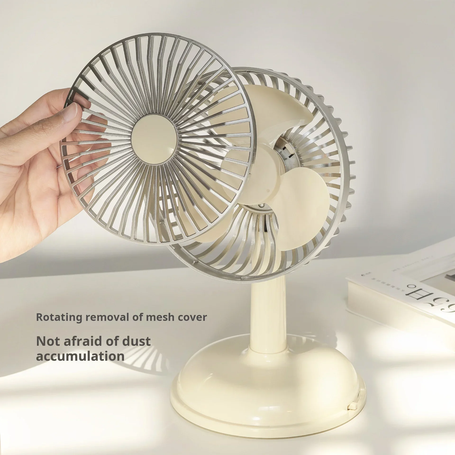 Retro Mini Home Desktop Fan Dormitory Handheld Portable USB Charging 800mah Outdoor Electric Fan