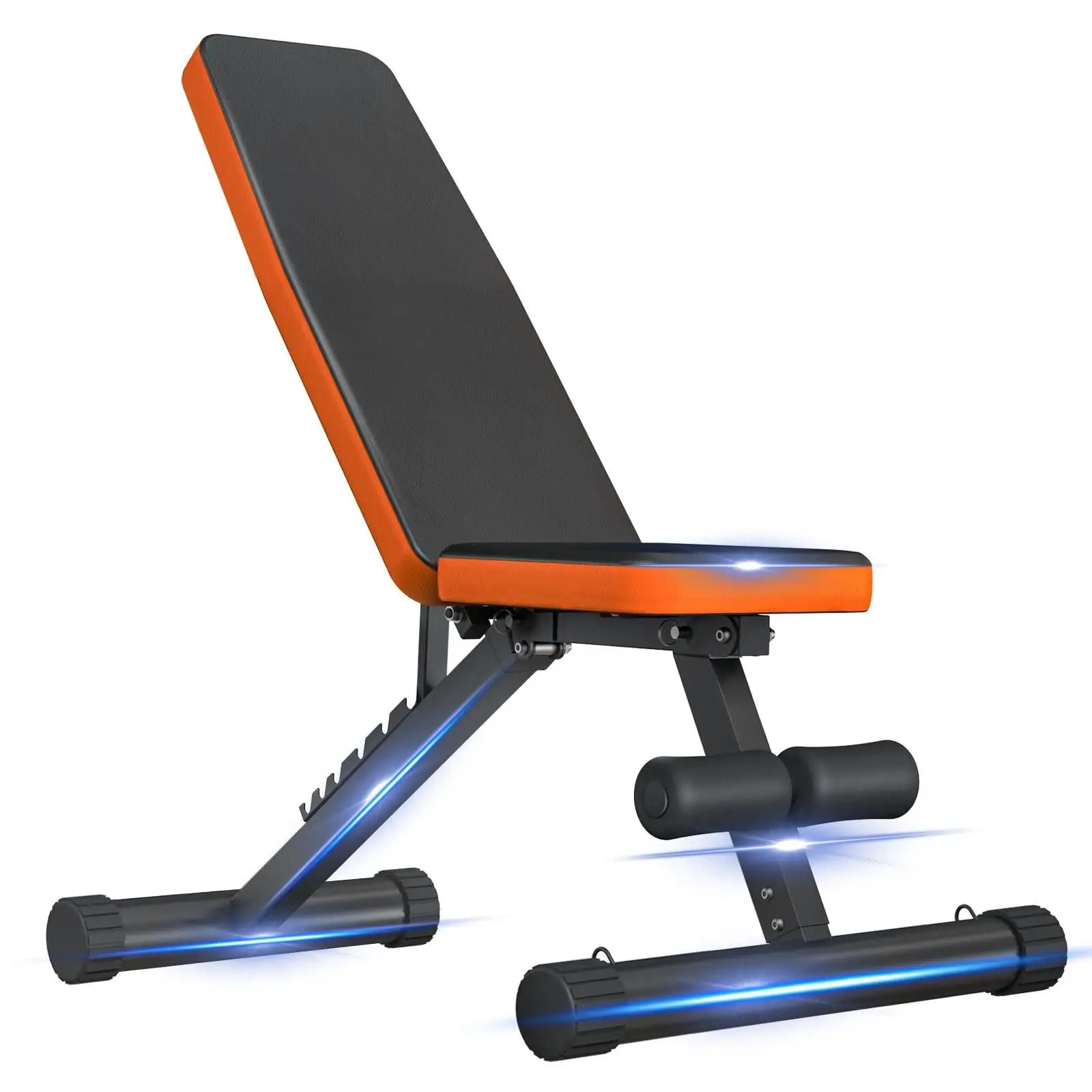 Fresh Arrival Adjustable Foldable Steel Frame Weight Bench for Gym Exercise Workout Incline Weight Lifting Bodybuilding Barbell