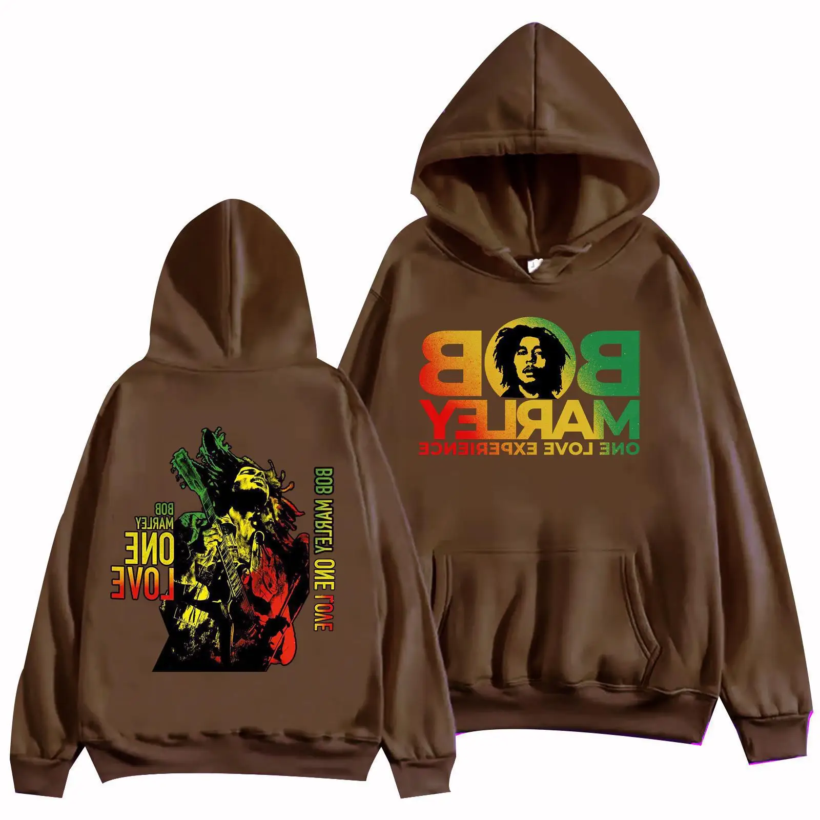 Felpa con cappuccio Bob Marley 2024 Harajuku Pullover Hip Hop Top Felpa con musica popolare Regalo per i fan Felpa con cappuccio per coppia