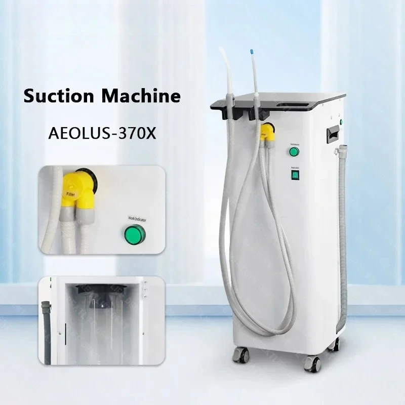 NUOVA unità di aspirazione da 600 W Aspiratore per eiettore di saliva con pompa per vuoto medica mobile da 300 litri