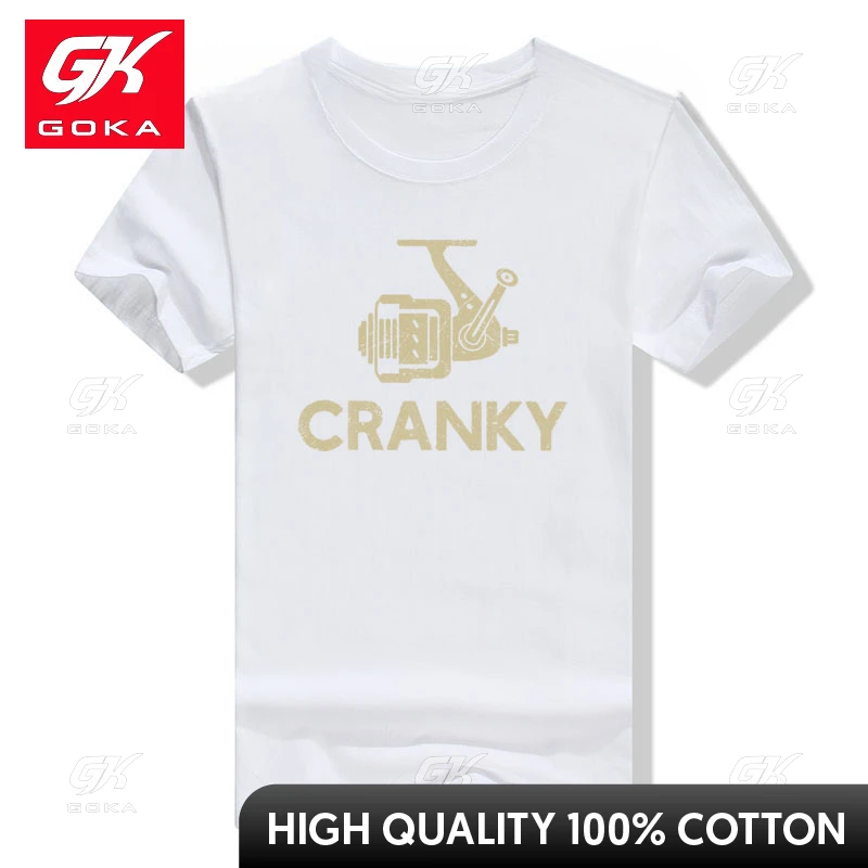 Crankbait Fishing Lure - Cranky Funny Gift Ideas for Fishing T-Shirt Fishingman Graphic Tee Summer Fashion Short Sleeve Blouses