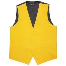 Hi-Tie Tr Heren Vest Geel Slik Effen Paars Rood Goud Blauw Groen Vest Casual Fit Hoge Kwaliteit Bruiloft Business Designer Cadeau