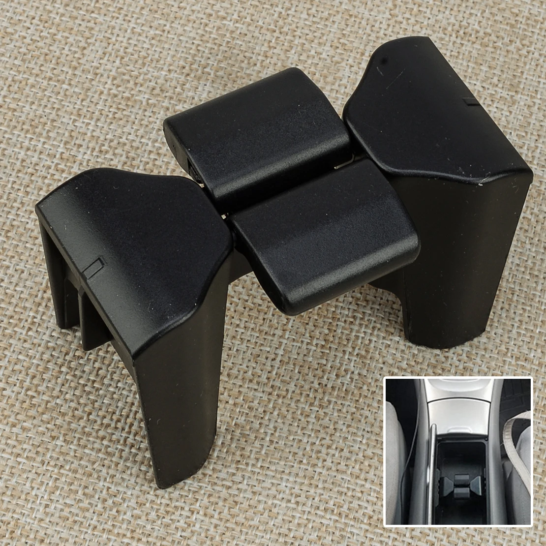 Car Black ABS Center Console Cup Holder Insert Divider 5560448020 Fit For Toyota Highlander 2002 2003 2004 2005 2006 2007 New