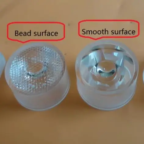 

Waterproof integrated lens Diameter 18mm 15 degree smooth surface and 30 Degree Bead surface 1w 3w LED Lens, high power lens