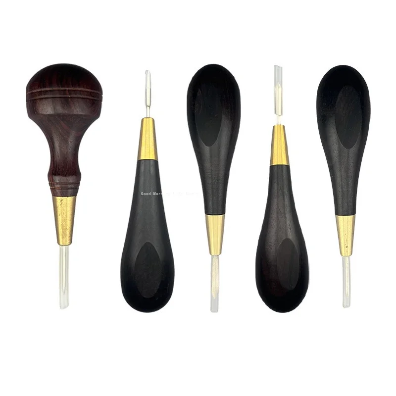 Handmade Leather Sewing Tools Wooden Rhombus Cone Gourd Cone Wooden Handle DIY Handmade Leather Sewing Production Tools Handle