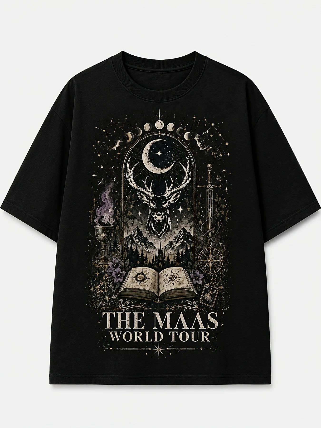 Unisex Sarah J Maas ACOTAR Throne of Glass World Tour Unisex T-Shirt Soft Comfort for Couple Family