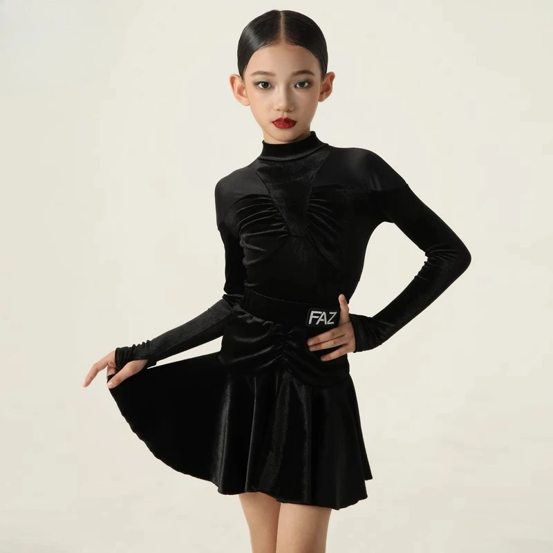 

Girls' two-pieceLatin dancedress,practice dress,children's high-end internet-famous dance dress,practice dress,performance dress
