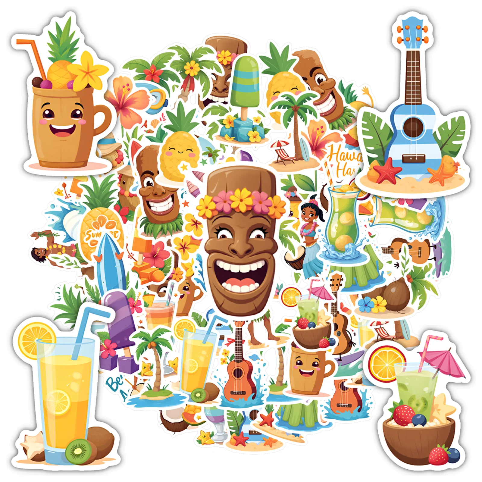 

35 шт.-50 шт. химерные гавайские наклейки с героями мультфильмов, летние наклейки для учителей, наклейки «сделай сам», для гитары, скейтборда, ноутбука «сделай сам»