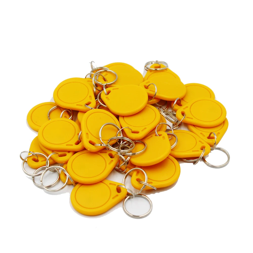 100pc/lot 13.56MHz IC M1 Mifare Keyfobs Tags Access Control RFID Key Finder Card Token Attendance Management Keychain