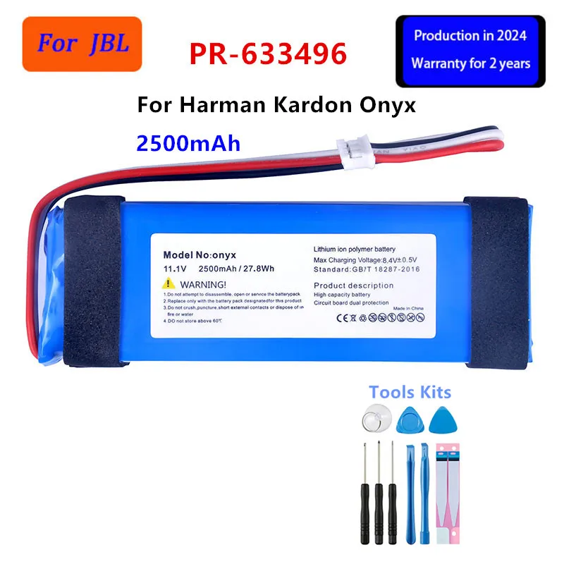 

Original PR-633496 2500mAh Onyx Speaker Replacement Battery For Harman Kardon Onyx Li-polymer Batteries + Tools